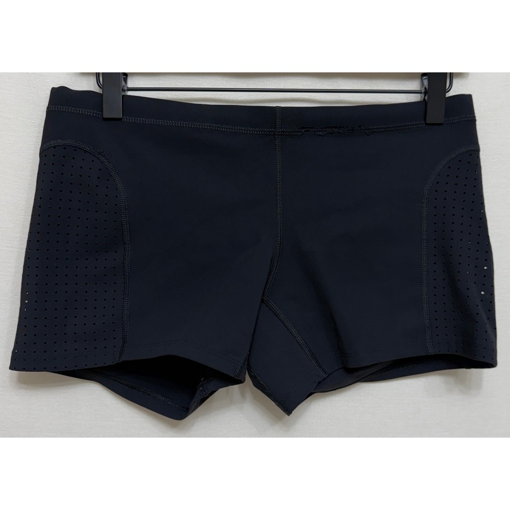 Lululemon Womens Shorts Black Perforated Vented Side Athletic Gym Yoga Running